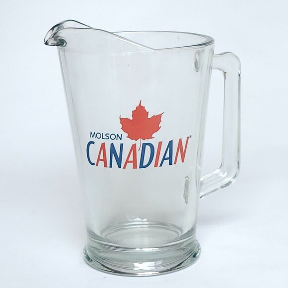 RETRO MOLSON CANADIAN BEER PITCHER GLASS LARGE Arcoroc - Picture 1 of 6